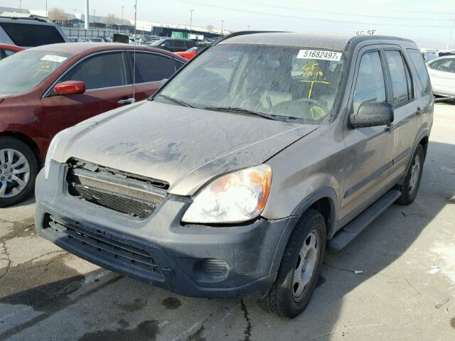 JHLRD78525C057815 - 2005 HONDA CR-V LX BROWN photo 2