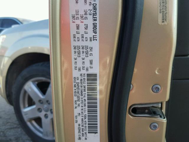 3D4PH5FVXAT169702 - 2010 DODGE JOURNEY SX TAN photo 10