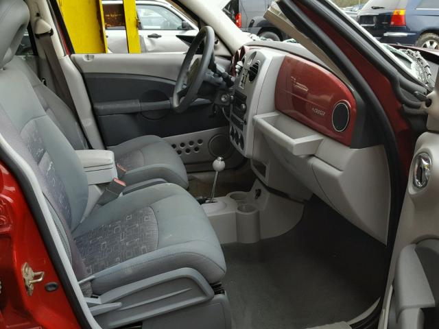 3A4FY48B77T500387 - 2007 CHRYSLER PT CRUISER RED photo 5