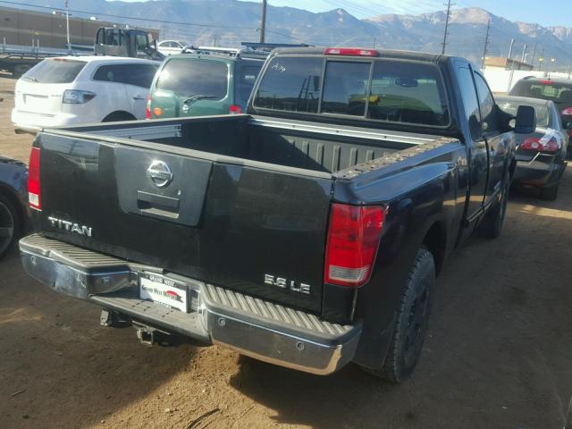 1N6BA06A05N541756 - 2005 NISSAN TITAN XE BLACK photo 4