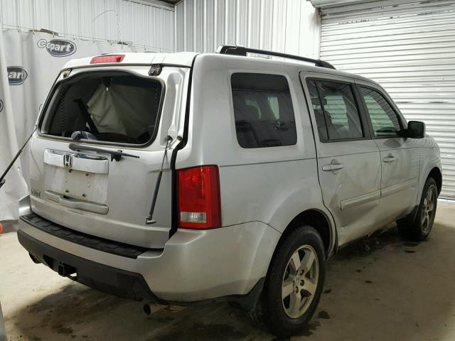 5FNYF3H59BB001042 - 2011 HONDA PILOT EXL SILVER photo 4