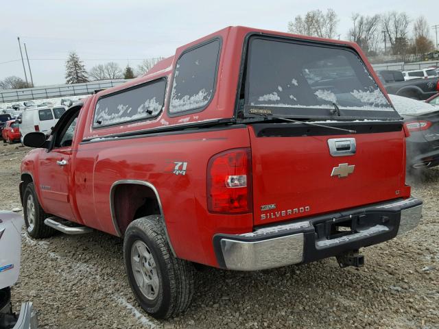 1GCEK14078E145213 - 2008 CHEVROLET SILVERADO RED photo 3