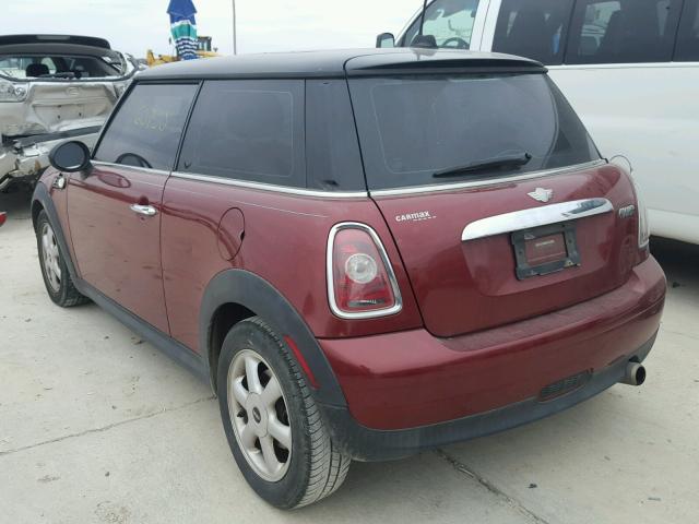 WMWMF33569TU71586 - 2009 MINI COOPER MAROON photo 3