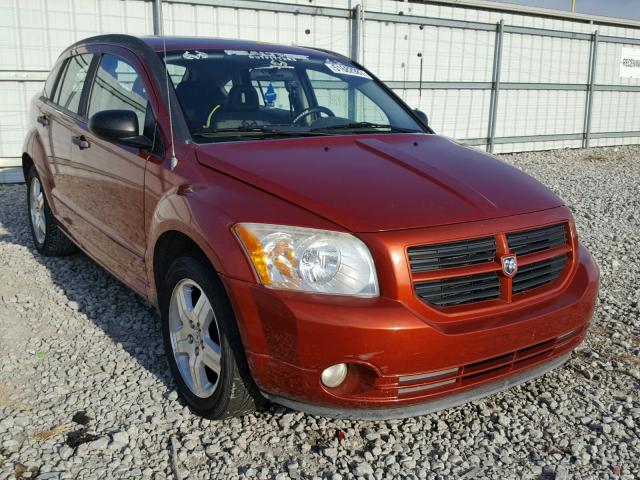 1B3HB48B07D556954 - 2007 DODGE CALIBER SX ORANGE photo 1