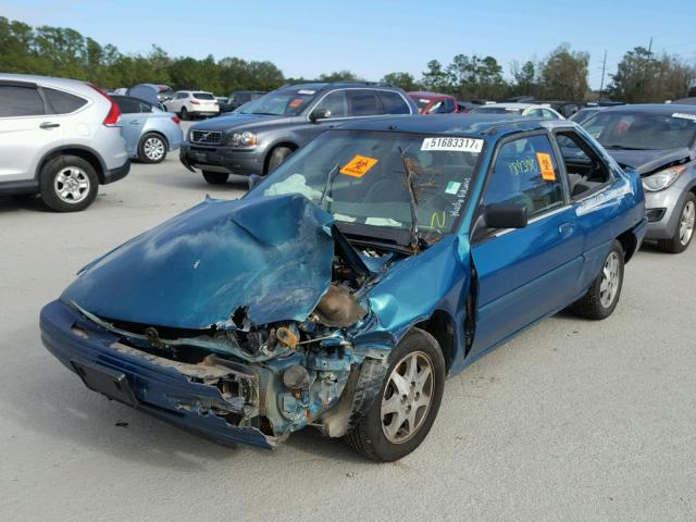 1FASP11J2SW356800 - 1995 FORD ESCORT LX GREEN photo 2