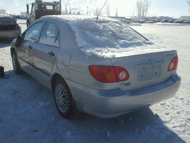 2T1BR32E23C778495 - 2003 TOYOTA COROLLA CE GRAY photo 3