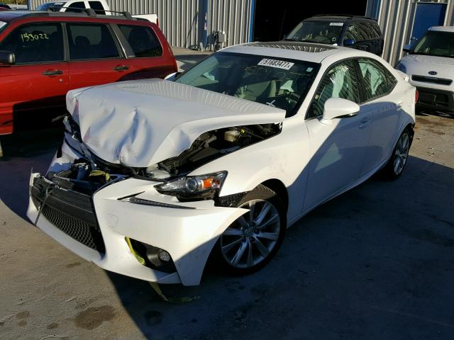 JTHBF1D28F5081901 - 2015 LEXUS IS 250 WHITE photo 2