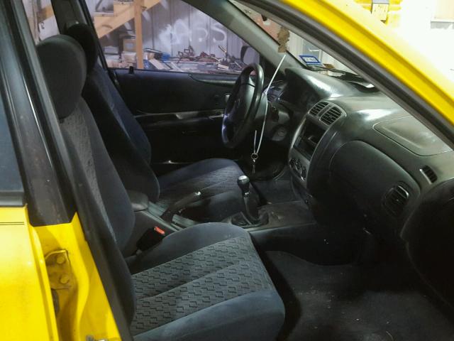 JM1BJ245721559727 - 2002 MAZDA PROTEGE PR YELLOW photo 5