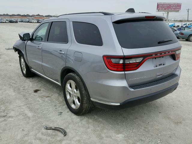 1C4RDHDG7EC277820 - 2014 DODGE DURANGO LI SILVER photo 3