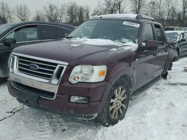 1FMEU53847UA13941 - 2007 FORD EXPLORER S MAROON photo 2