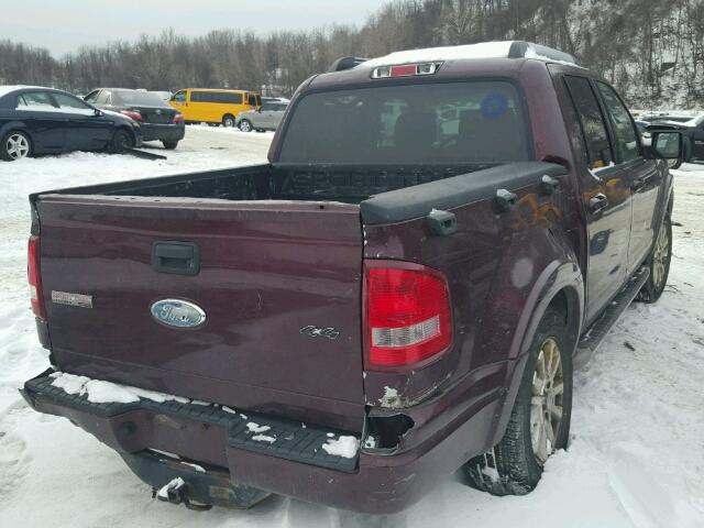 1FMEU53847UA13941 - 2007 FORD EXPLORER S 栗色 照片 4