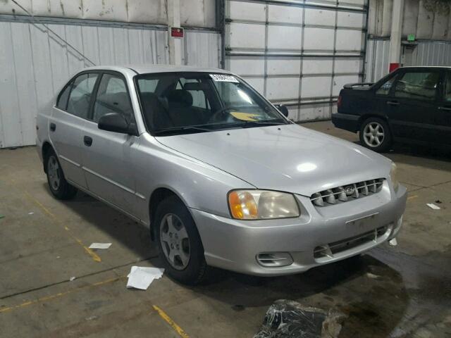 KMHCG45C32U343167 - 2002 HYUNDAI ACCENT GL SILVER photo 1