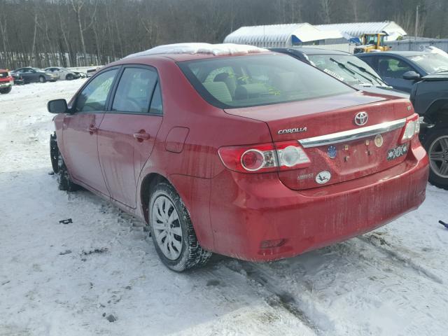 2T1BU4EE8CC877869 - 2012 TOYOTA COROLLA BA RED photo 3