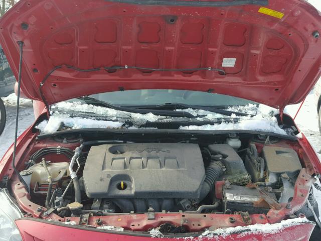 2T1BU4EE8CC877869 - 2012 TOYOTA COROLLA BA RED photo 7