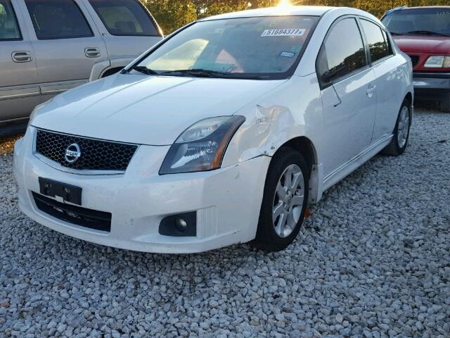 3N1AB6AP3CL688373 - 2012 NISSAN SENTRA 2.0 WHITE photo 2