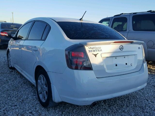 3N1AB6AP3CL688373 - 2012 NISSAN SENTRA 2.0 WHITE photo 3