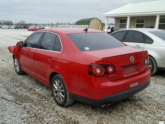 3VWRX7AJ6AM052960 - 2010 VOLKSWAGEN JETTA SE RED photo 3