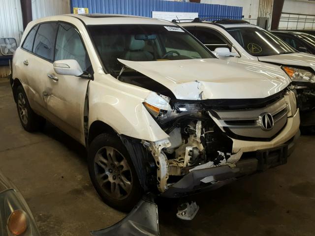 2HNYD28458H510176 - 2008 ACURA MDX TECHNO WHITE photo 1