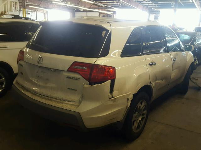 2HNYD28458H510176 - 2008 ACURA MDX TECHNO WHITE photo 4