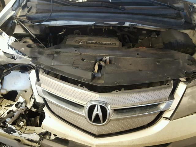 2HNYD28458H510176 - 2008 ACURA MDX TECHNO WHITE photo 7