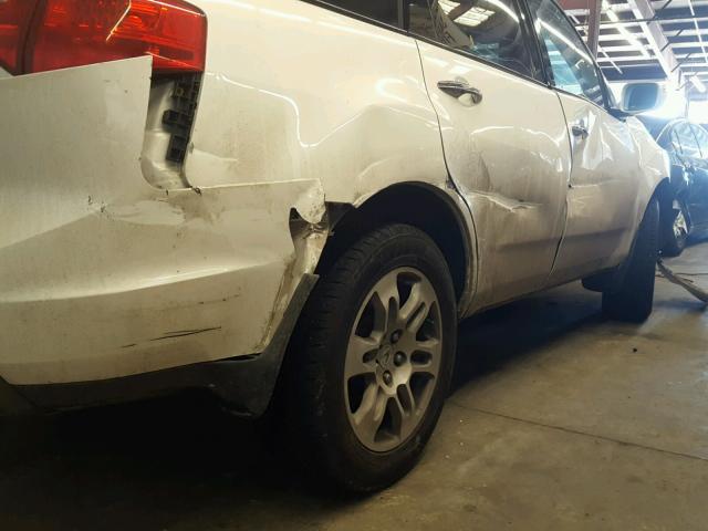 2HNYD28458H510176 - 2008 ACURA MDX TECHNO WHITE photo 9