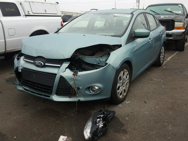 1FAHP3F27CL336701 - 2012 FORD FOCUS SE GREEN photo 2