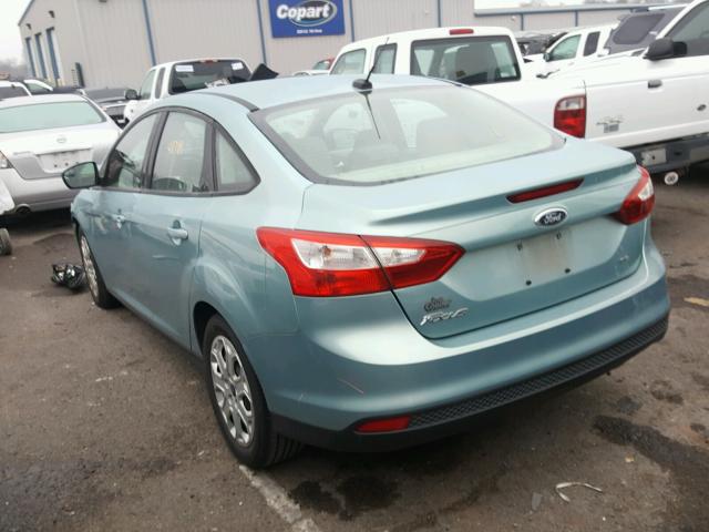 1FAHP3F27CL336701 - 2012 FORD FOCUS SE GREEN photo 3