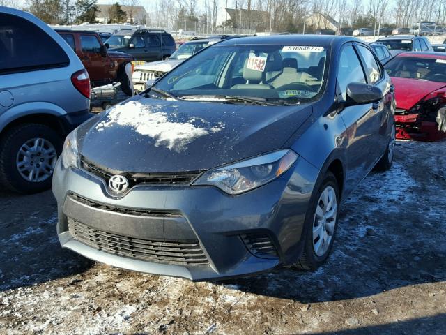 2T1BURHE7GC689956 - 2016 TOYOTA COROLLA L GRAY photo 2