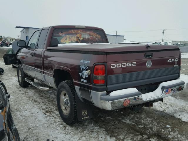 1B7HF13ZX1J280099 - 2001 DODGE RAM 1500 BURGUNDY photo 3