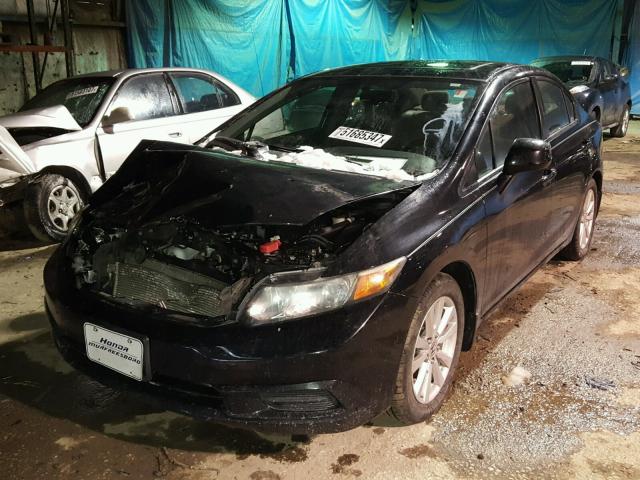 2HGFB2F82CH510347 - 2012 HONDA CIVIC EX BLACK photo 2