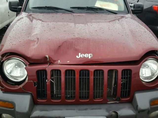 1J4GL48K72W210690 - 2002 JEEP LIBERTY SP MAROON photo 7