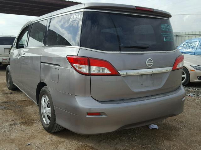 JN8AE2KP7B9012659 - 2011 NISSAN QUEST S GRAY photo 3