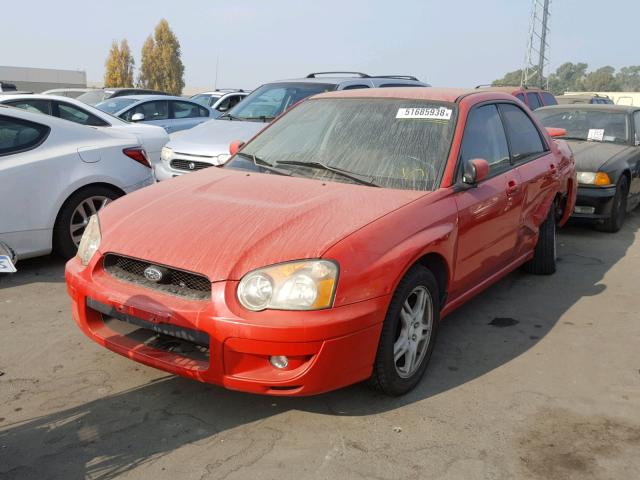 JF1GD67524G518296 - 2004 SUBARU IMPREZA RS RED photo 2