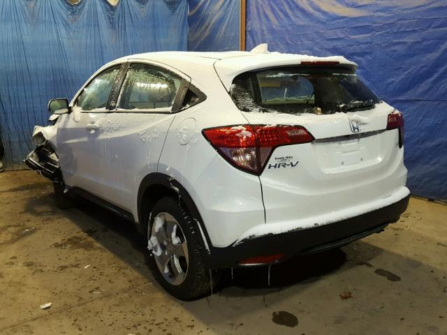 3CZRU6H37HM733890 - 2017 HONDA HR-V LX WHITE photo 3