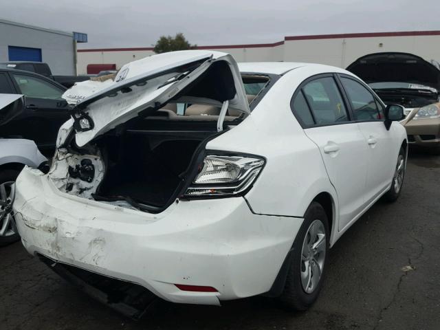 19XFB2F50DE281488 - 2013 HONDA CIVIC LX WHITE photo 4