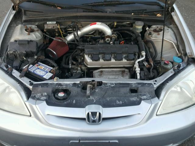 1HGEM22522L084405 - 2002 HONDA CIVIC LX SILVER photo 7