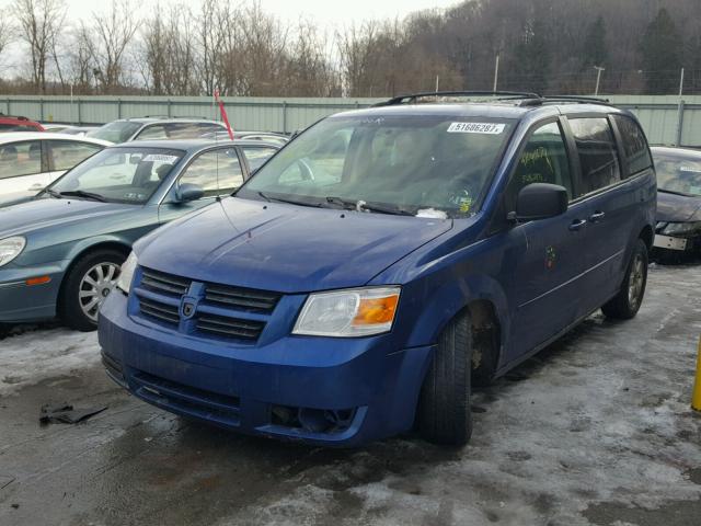 2D4RN4DE6AR259494 - 2010 DODGE GRAND CARA BLUE photo 2