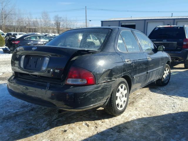 3N1CB51D42L688759 - 2002 NISSAN SENTRA XE BLACK photo 4