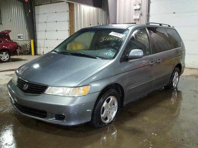 2HKRL18651H519143 - 2001 HONDA ODYSSEY EX BLUE photo 2