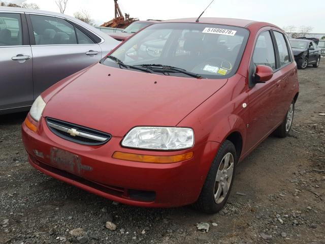 KL1TD66688B125657 - 2008 CHEVROLET AVEO BASE Қызыл фото 2