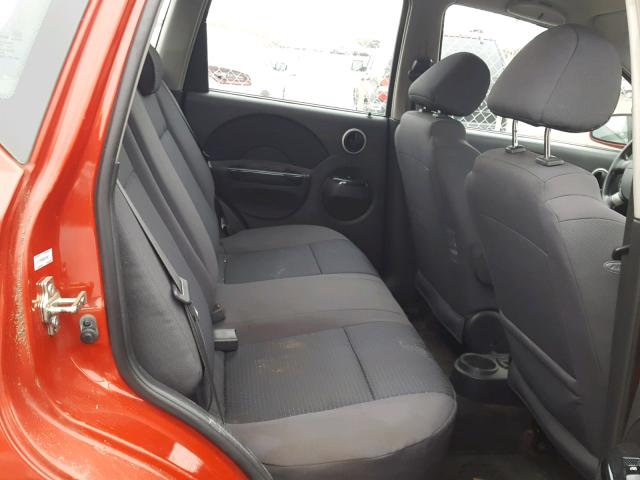 KL1TD66688B125657 - 2008 CHEVROLET AVEO BASE Қызыл фото 6