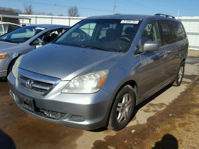 5FNRL38777B098375 - 2007 HONDA ODYSSEY EX SILVER photo 2