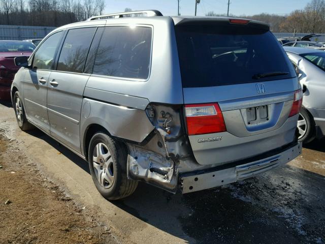 5FNRL38777B098375 - 2007 HONDA ODYSSEY EX SILVER photo 3