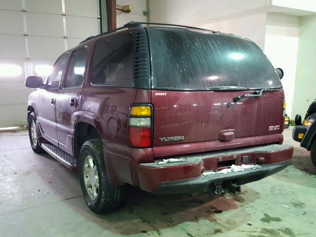 1GKEK63U95J132746 - 2005 GMC YUKON DENA MAROON photo 3