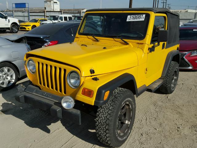 1J4FA29P81P332855 - 2001 JEEP WRANGLER / YELLOW photo 2