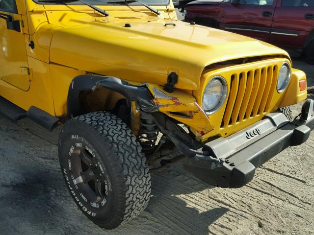 1J4FA29P81P332855 - 2001 JEEP WRANGLER / YELLOW photo 9