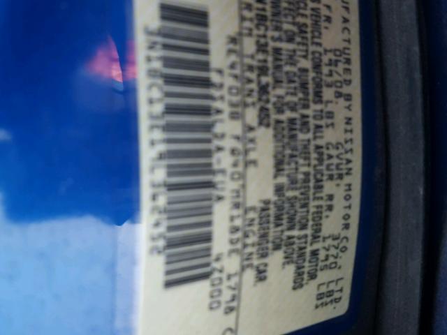 3N1BC13E19L362452 - 2009 NISSAN VERSA S BLUE photo 10