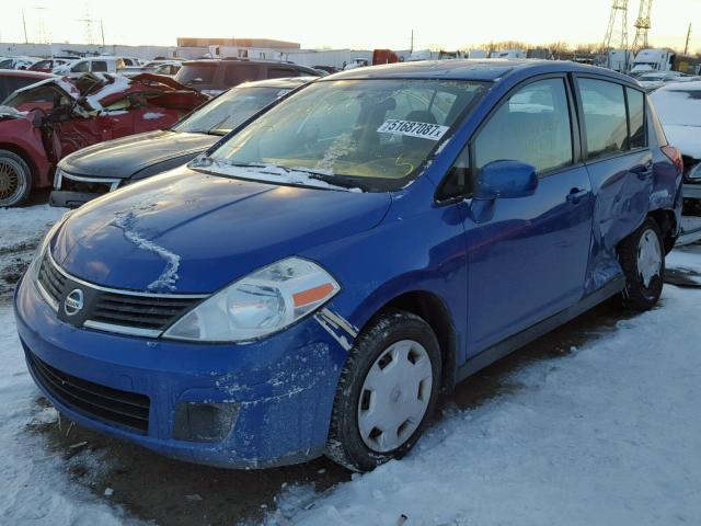 3N1BC13E19L362452 - 2009 NISSAN VERSA S BLUE photo 2