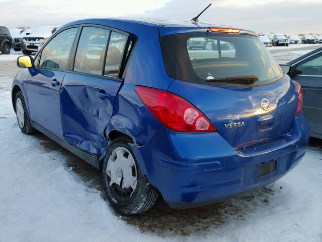 3N1BC13E19L362452 - 2009 NISSAN VERSA S BLUE photo 3