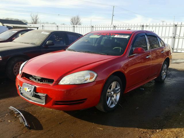 2G1WA5EK6A1233281 - 2010 CHEVROLET IMPALA LS RED photo 2